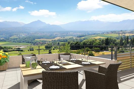 Vue Chaine du Mont-Blanc Reigier-Esery